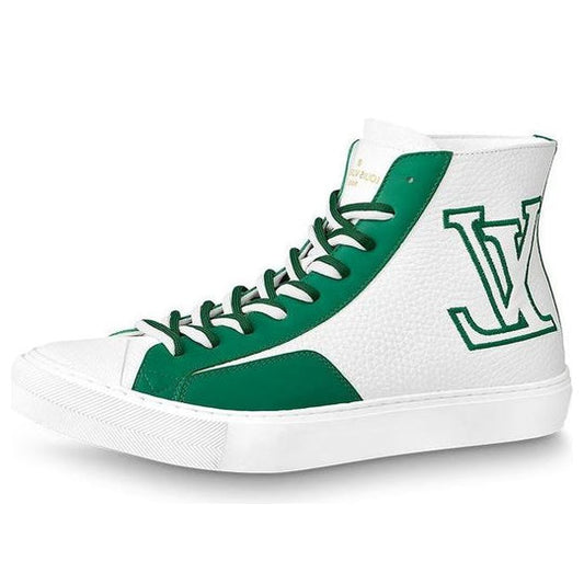 LOUIS VUITTON Tattoo Ankle Sneakers 'White Green' 1A8XWQ