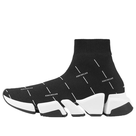(WMNS) Balenciaga Speed 2.0 Sneakers Black/White 645420W2DBT1090