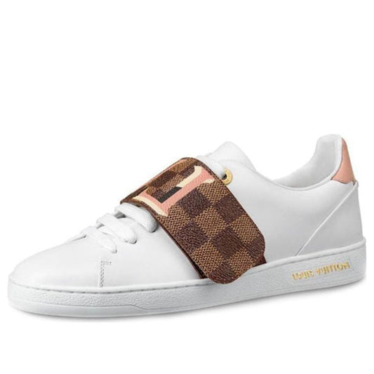 (WMNS) LOUIS VUITTON LV Frontrow Damier Sports Shoes White 1A5N53